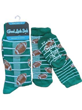 🇨🇦 Good Luck Sock Dad/Toddler Matching Football Design Socks